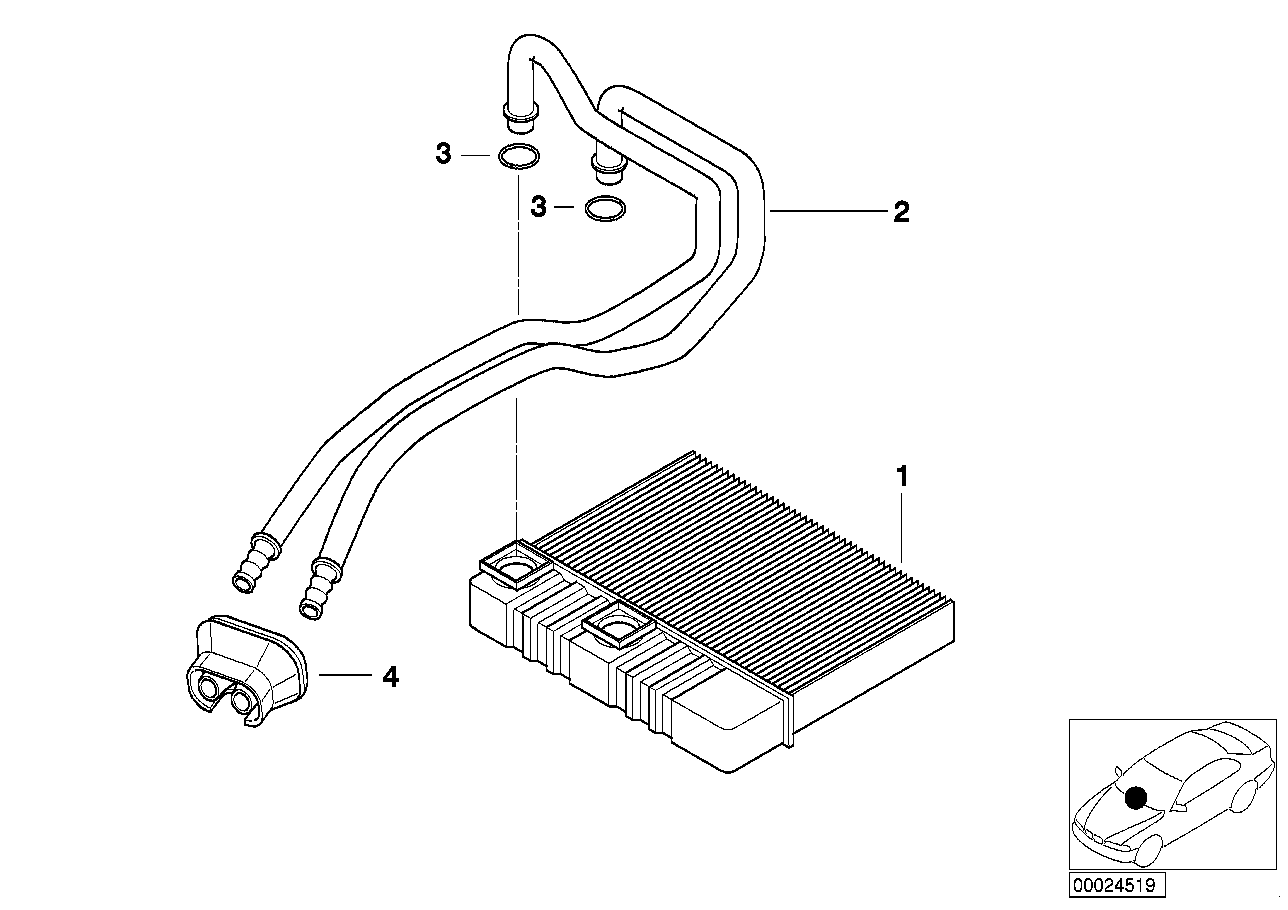 BMW Tülle Wasserrohr E46 64118368531 - 3er E46 Cabrio - Compact -