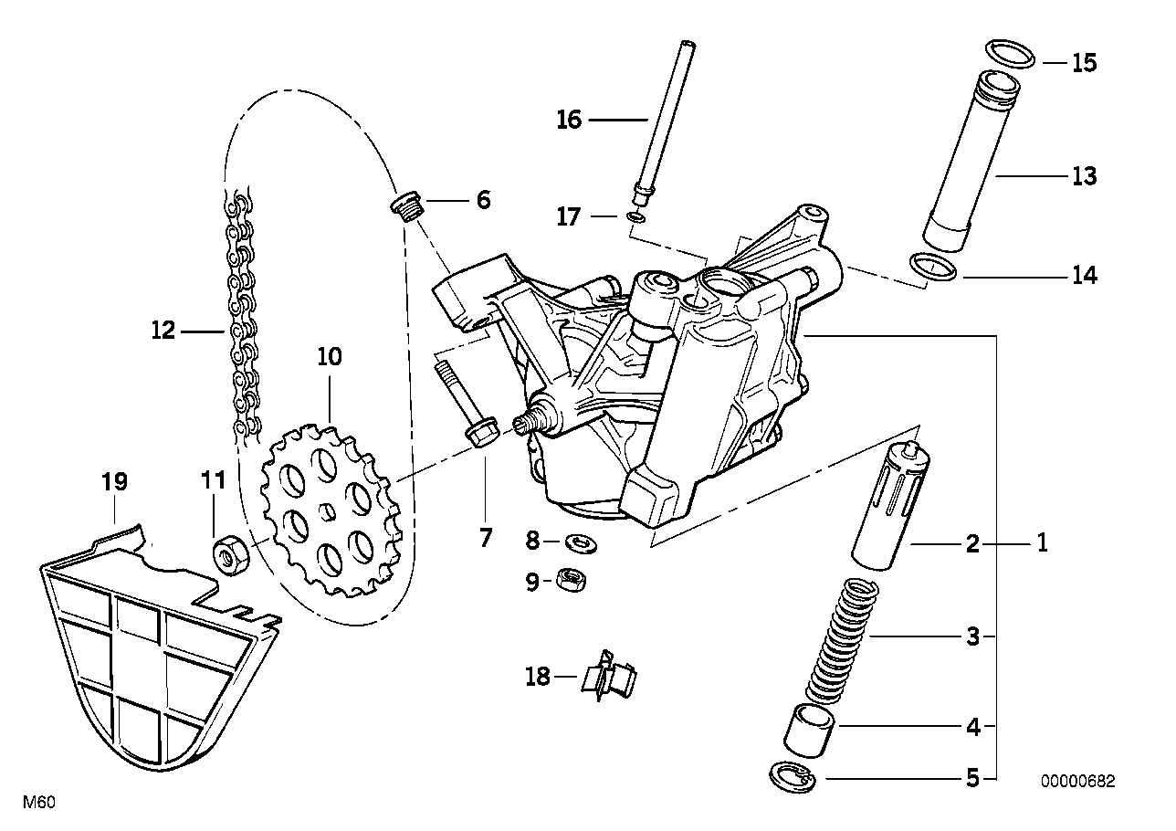 BMW Sechskantmutter E31 E32 E34 E38 E39 E53 E60 E61 E63 E64 E65 E