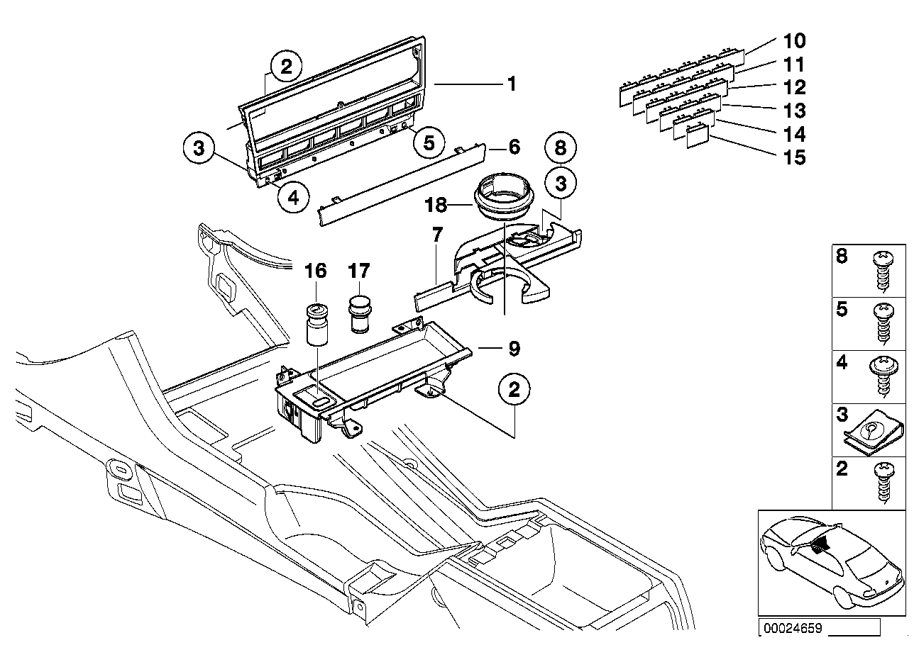 BMW Blende Schalter E38 E39 51168161566 - Bildposition 13