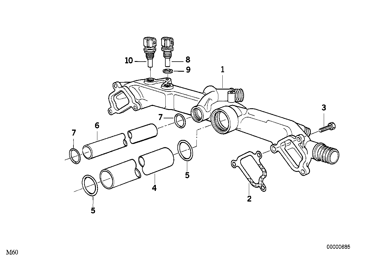 BMW Dichtung asbestfrei E31 E32 E34 E38 E39 E53 11531731833