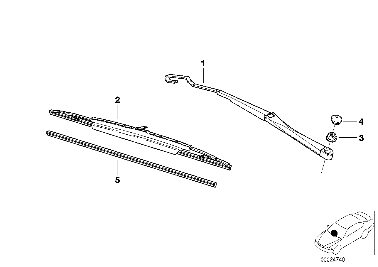 BMW Wischarm links 61618389549