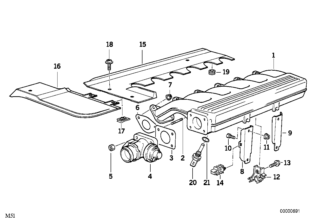BMW Dichtung asbestfrei E34 E36 11612244384 - Bildposition 06