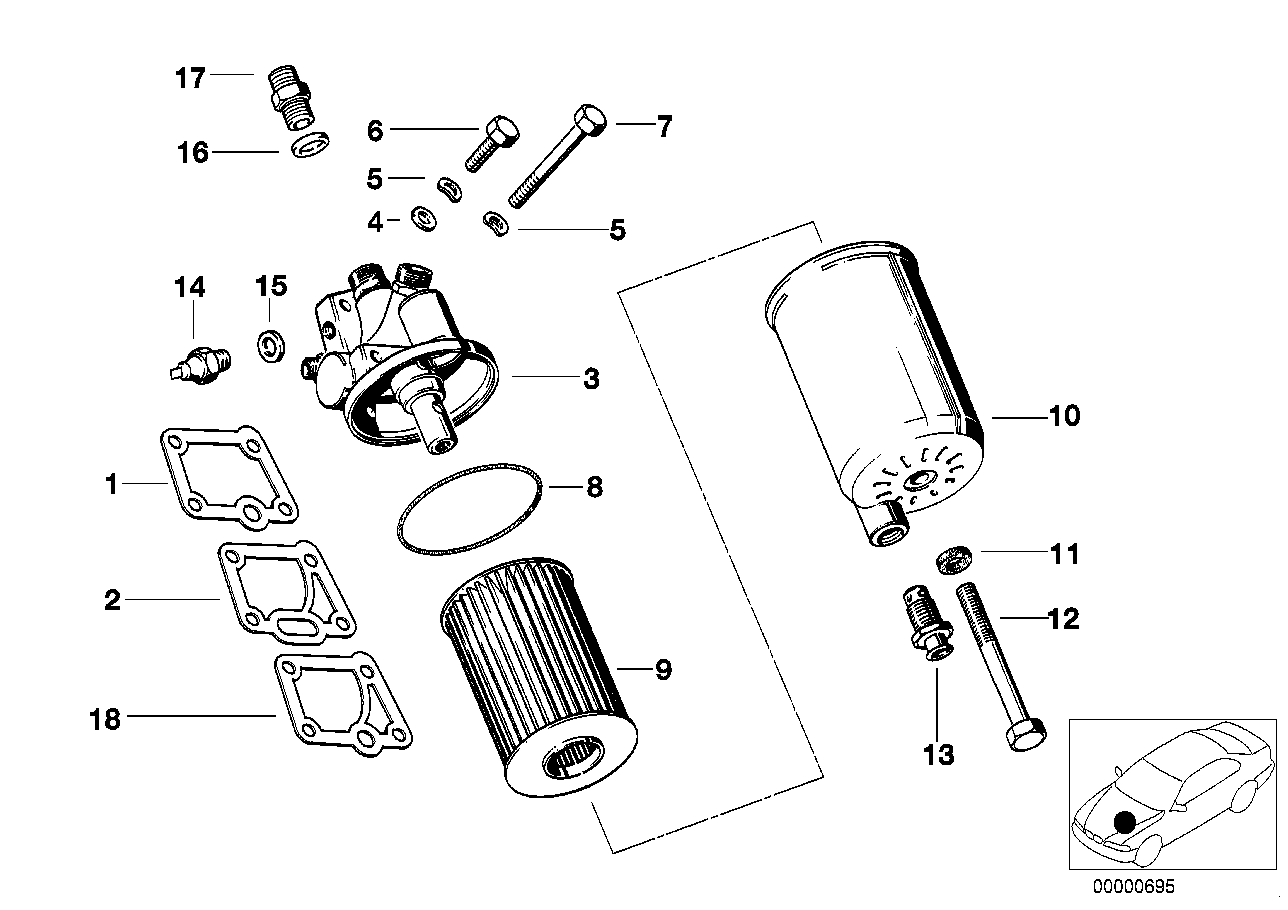 BMW Dichtring E12 E23 E24 E28 E32 E34 07119963075 - Bildposition