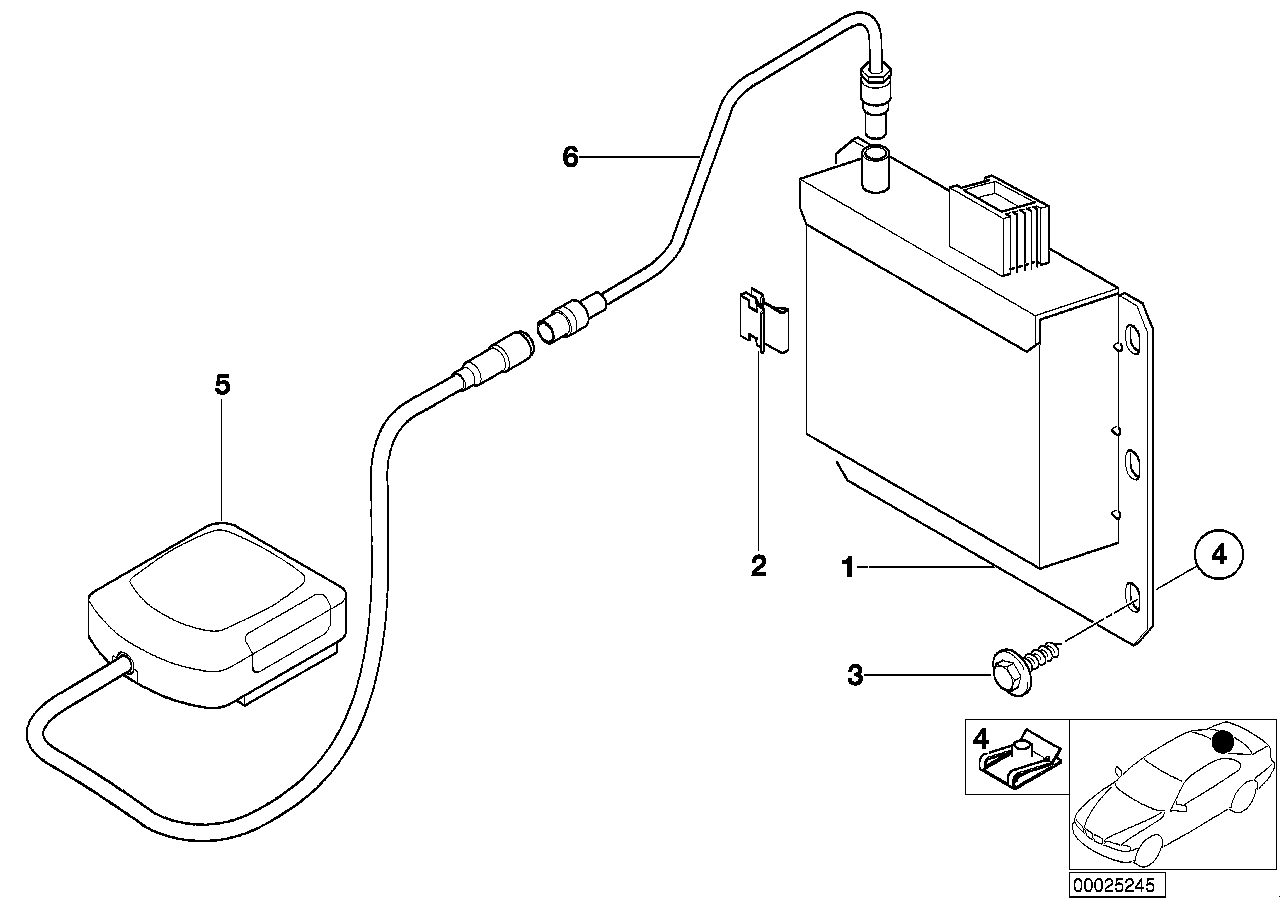 BMW GPS-Antenne E38 E39 E46 65908375944 - 3er E46, 5er E39, 7er E