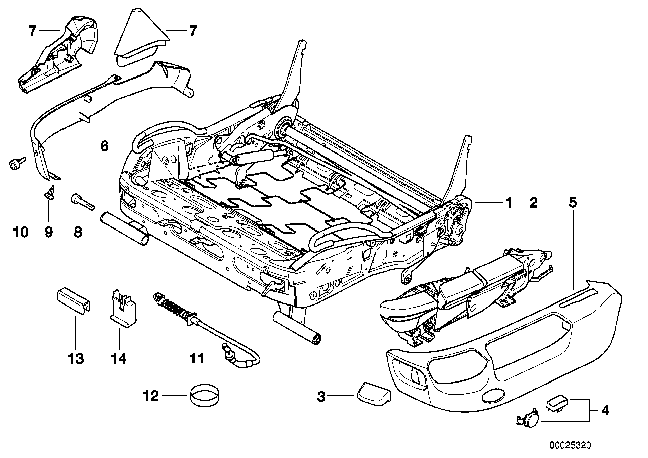 BMW Abdeckung aussen E38 E39 52107058000