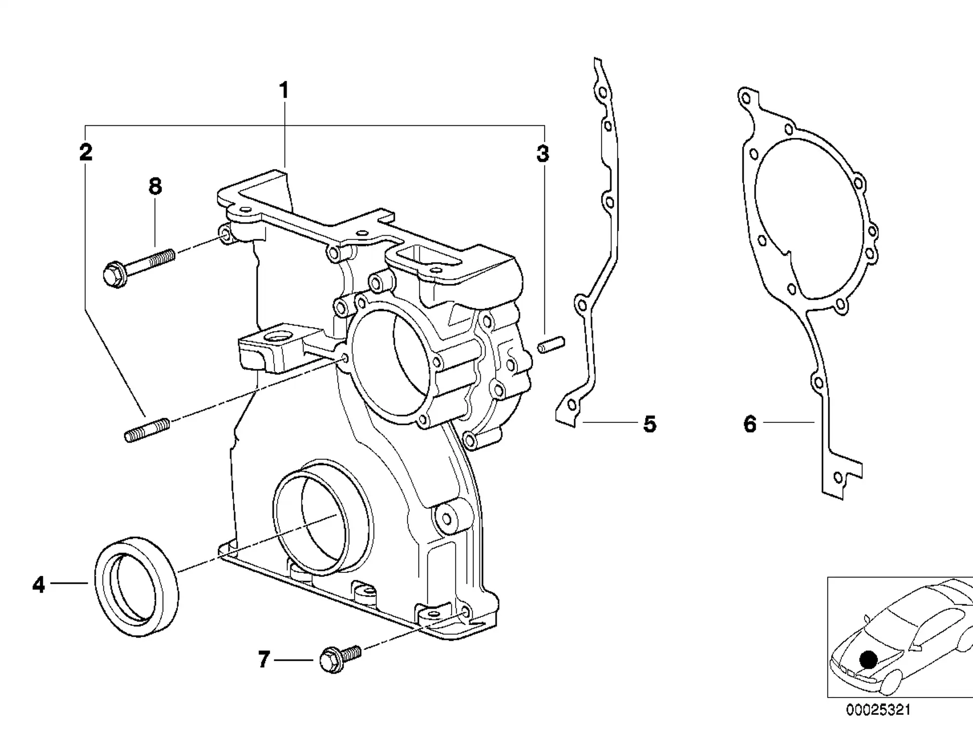 BMW Dichtung Metall Kettenkasten unten E38 E39 E46 E53 E60 E61 E65 E66 E83 E85 11141707260