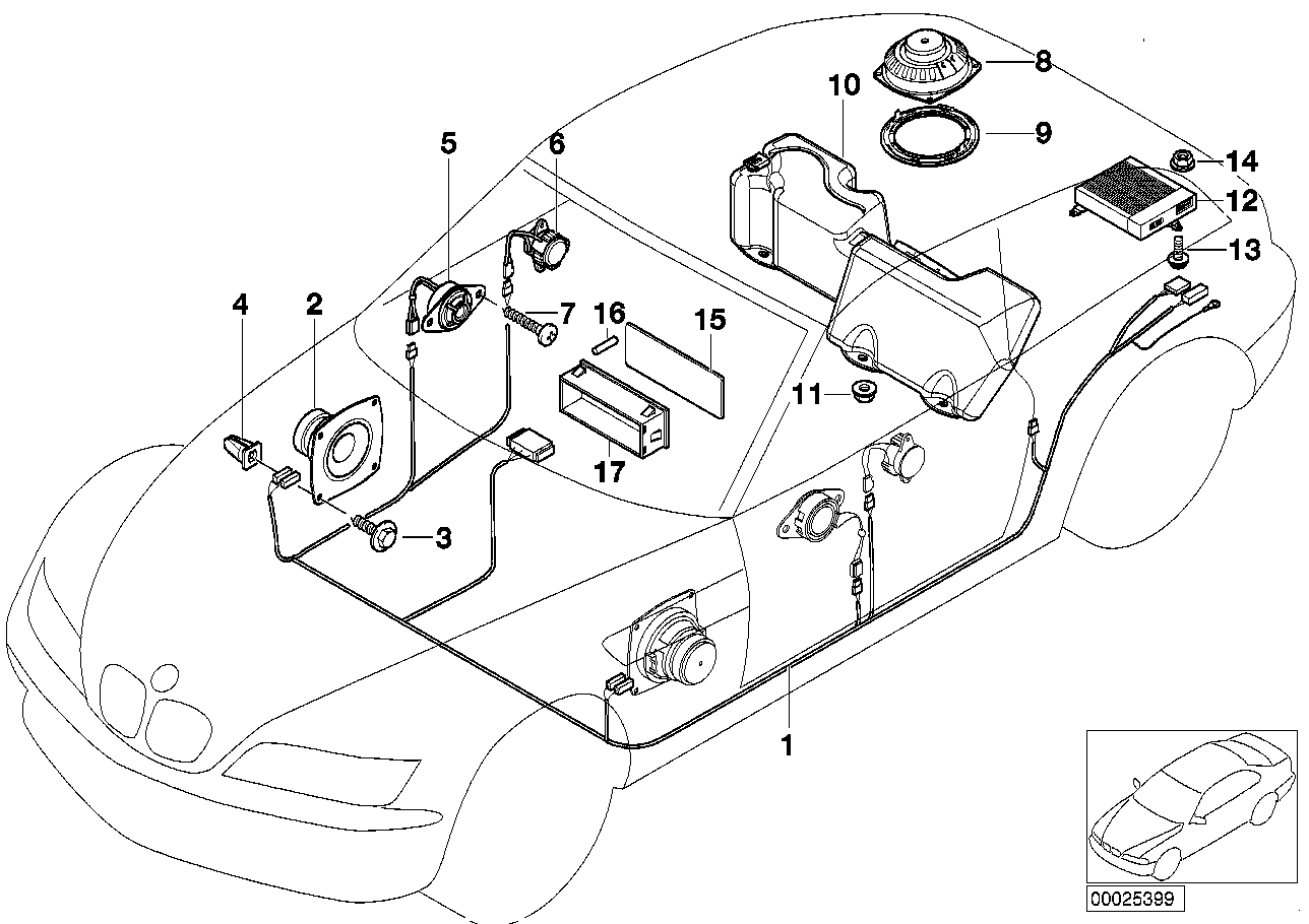 BMW Subwooferbox Top-Hifi-System 65108400253 - Bildposition 10