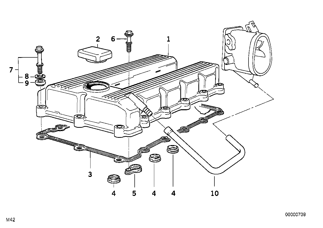 BMW Entlüftungsschlauch E36 11151739231 - Bildposition 10