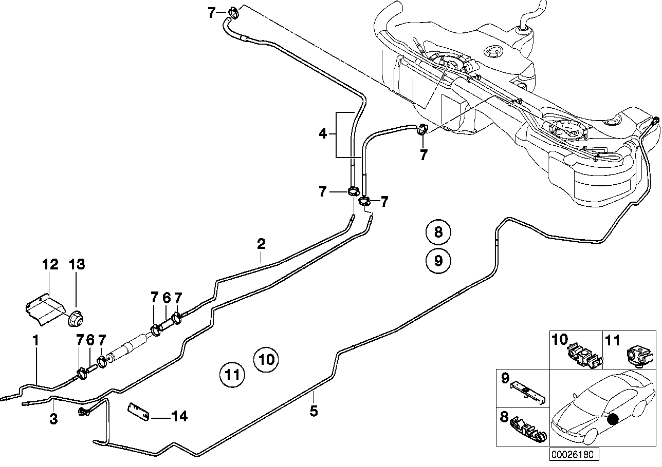 BMW Spülluftleitung E46 16111184135 - Bildposition 05