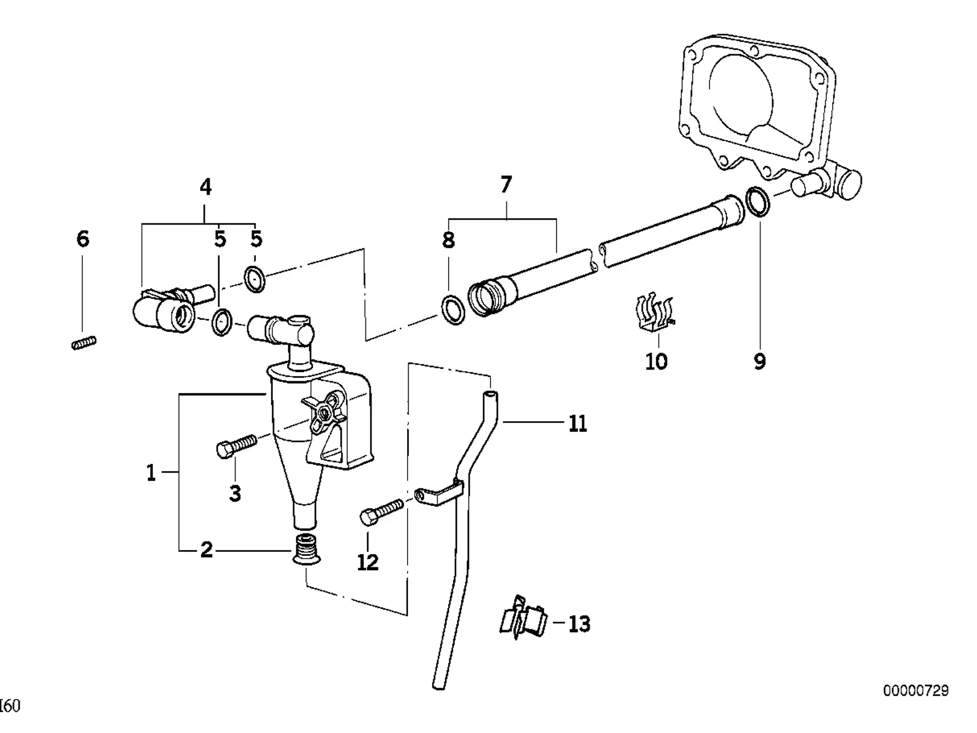 BMW Anschlussstück E31 E32 E34 E38 E39 11151747976