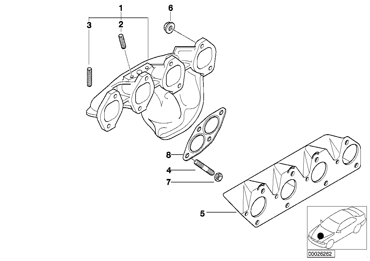 BMW Stiftschraube E36 E46 11621437204