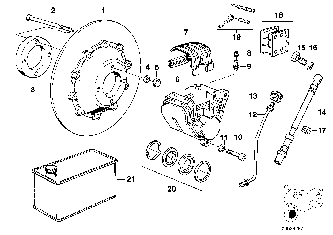 BMW Dichtungssatz Bremssattel 34111458211 - 47E1, 47E2, 2472, 47E