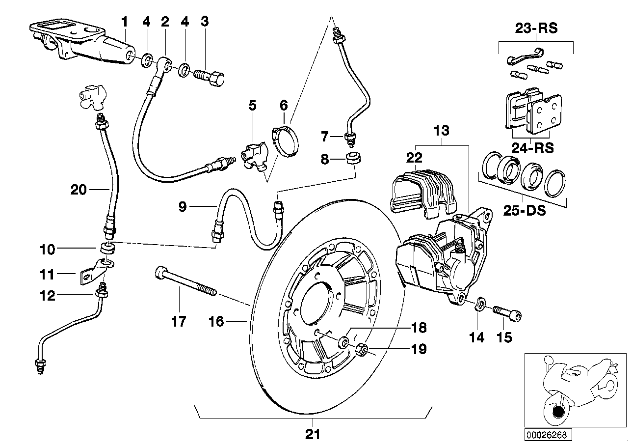 BMW Bremsleitung rechts 34321454613