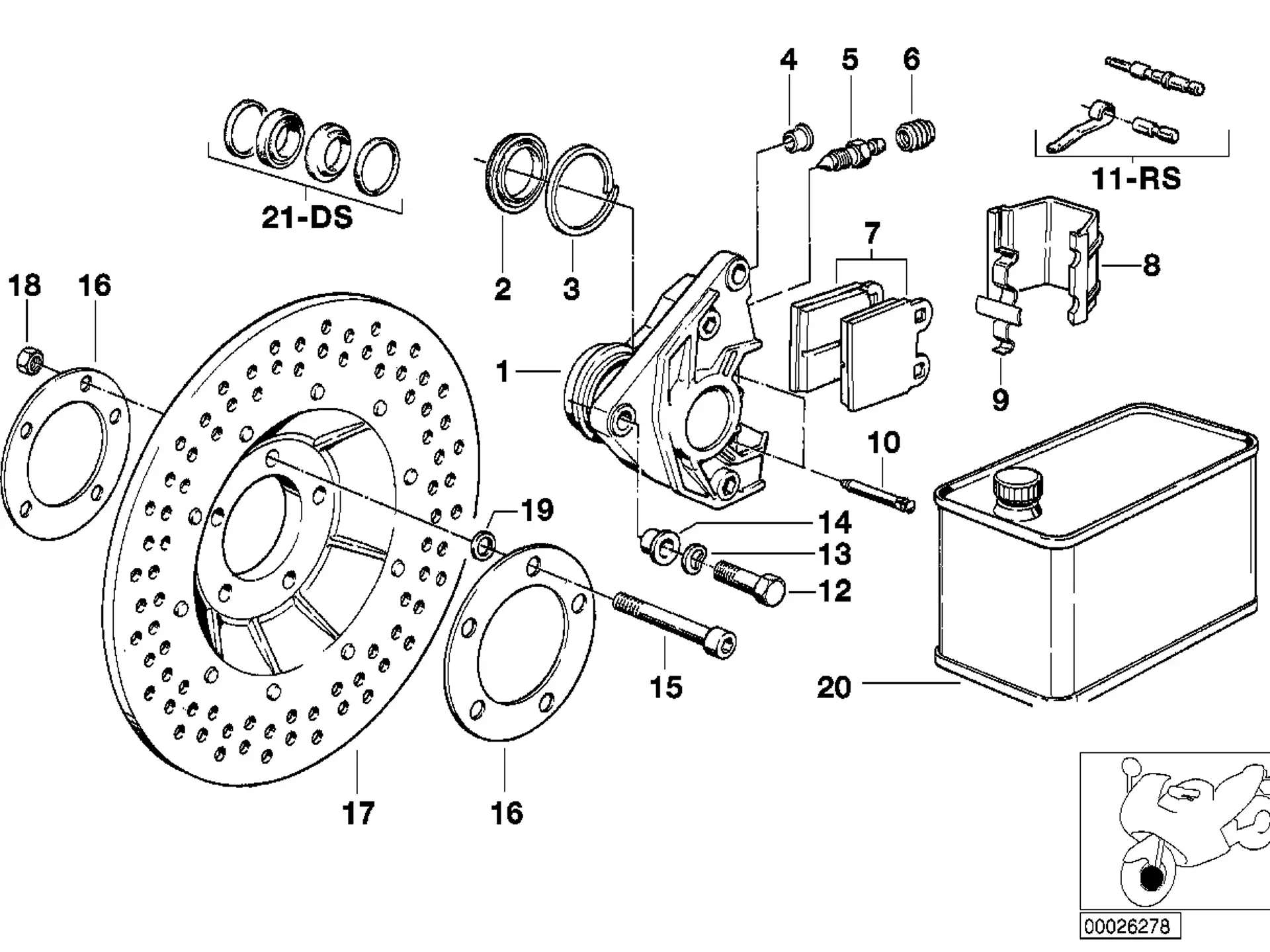 BMW Entlüfterschraube R45 R45T R65 R65T K16 K25 R13 R21 R21A R22 R28 34211236793