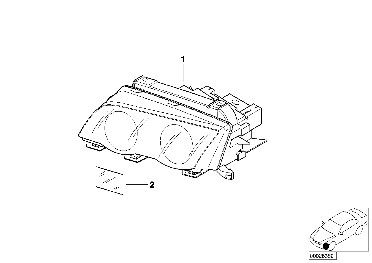BMW Scheinwerfer rechts E46 63126908216