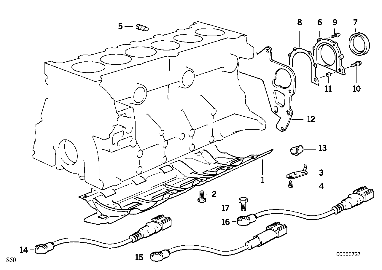 BMW Klopfsensor 12141401238
