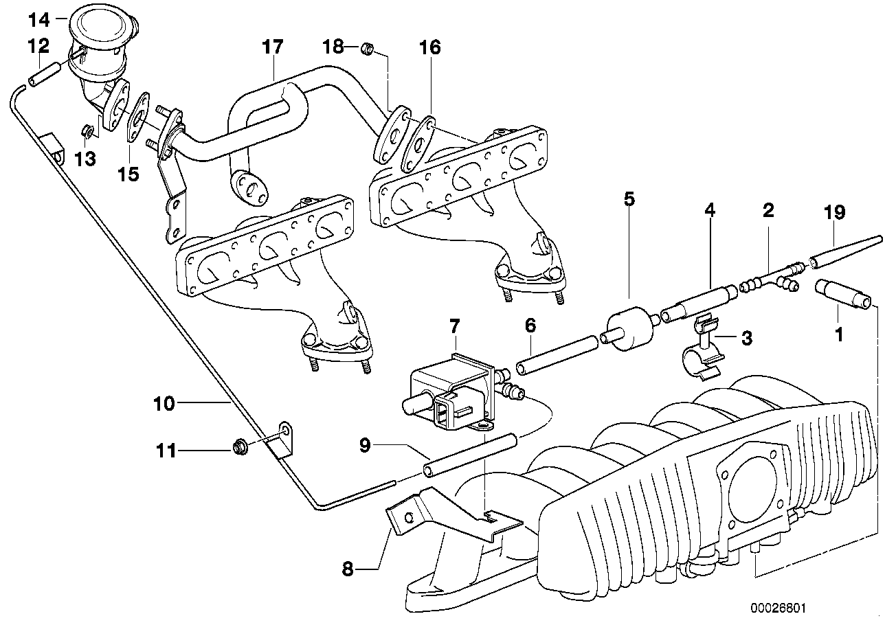BMW Unterdruckschlauch E36 11731435335