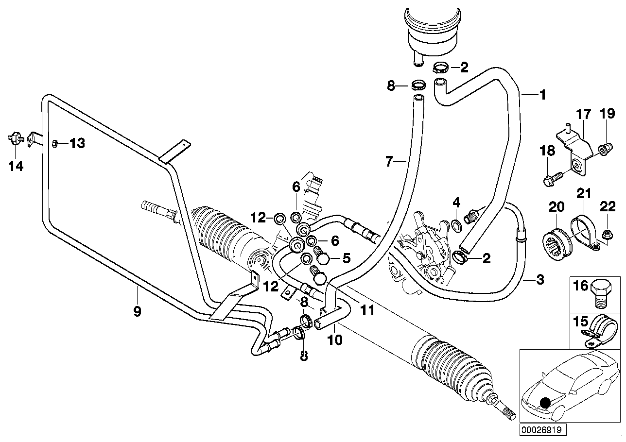 BMW Druckschlauch 32416754173 - Bildposition 03