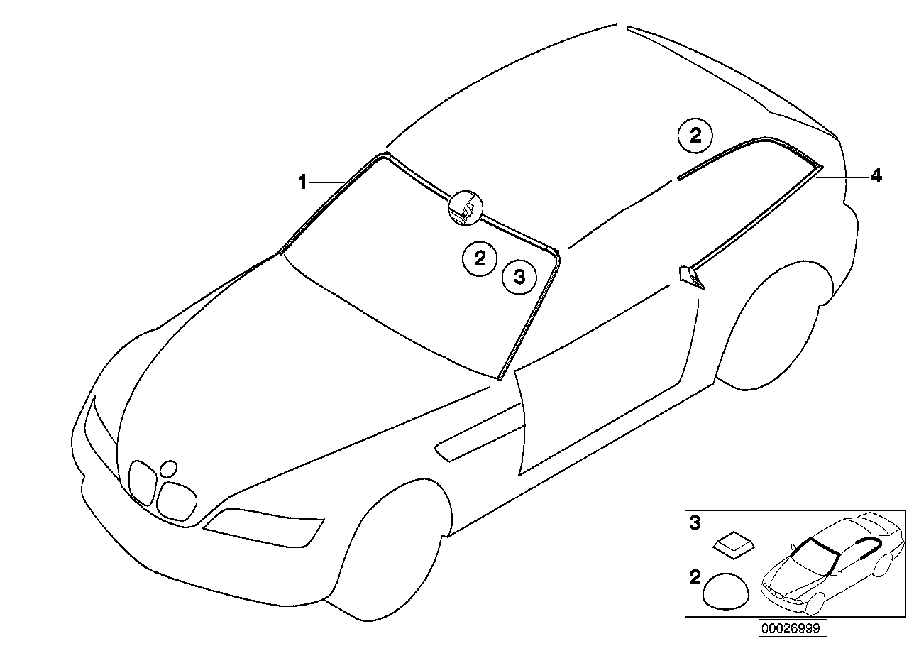 BMW Frontscheibendichtung 51718399109