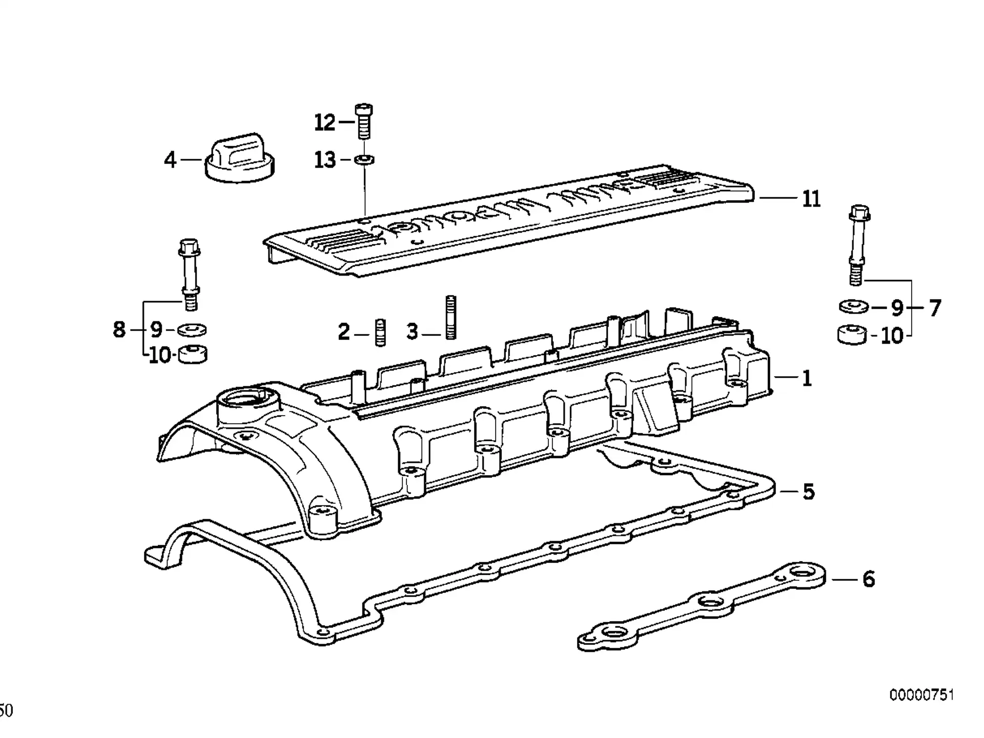 BMW Profildichtung E36 11121404358