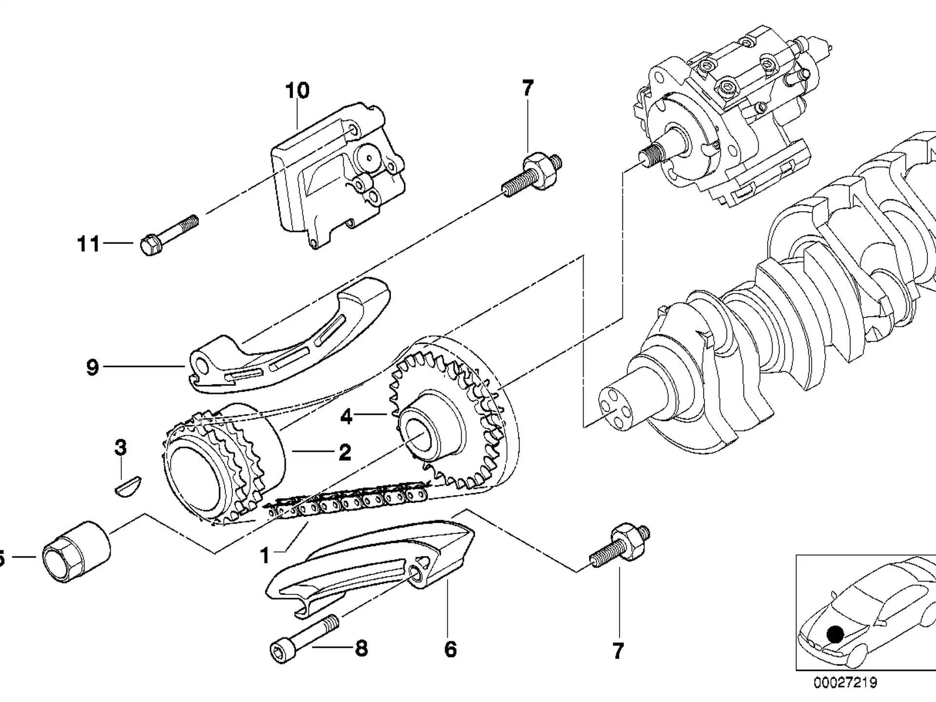 BMW Kettenspanner E38 E39 E46 E53 13522247644