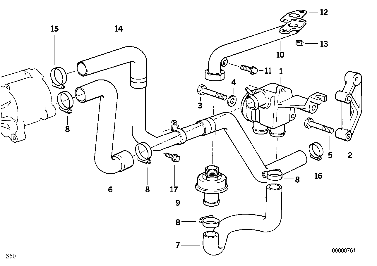 BMW Formschlauch E39 E46 E52 11727837591