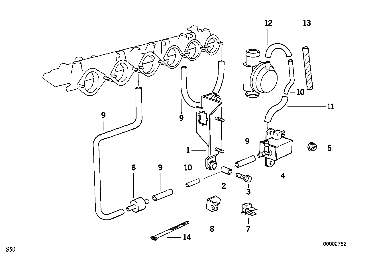 BMW Elektro-Ventil E34 E36 E38 E39 E53 11741742711