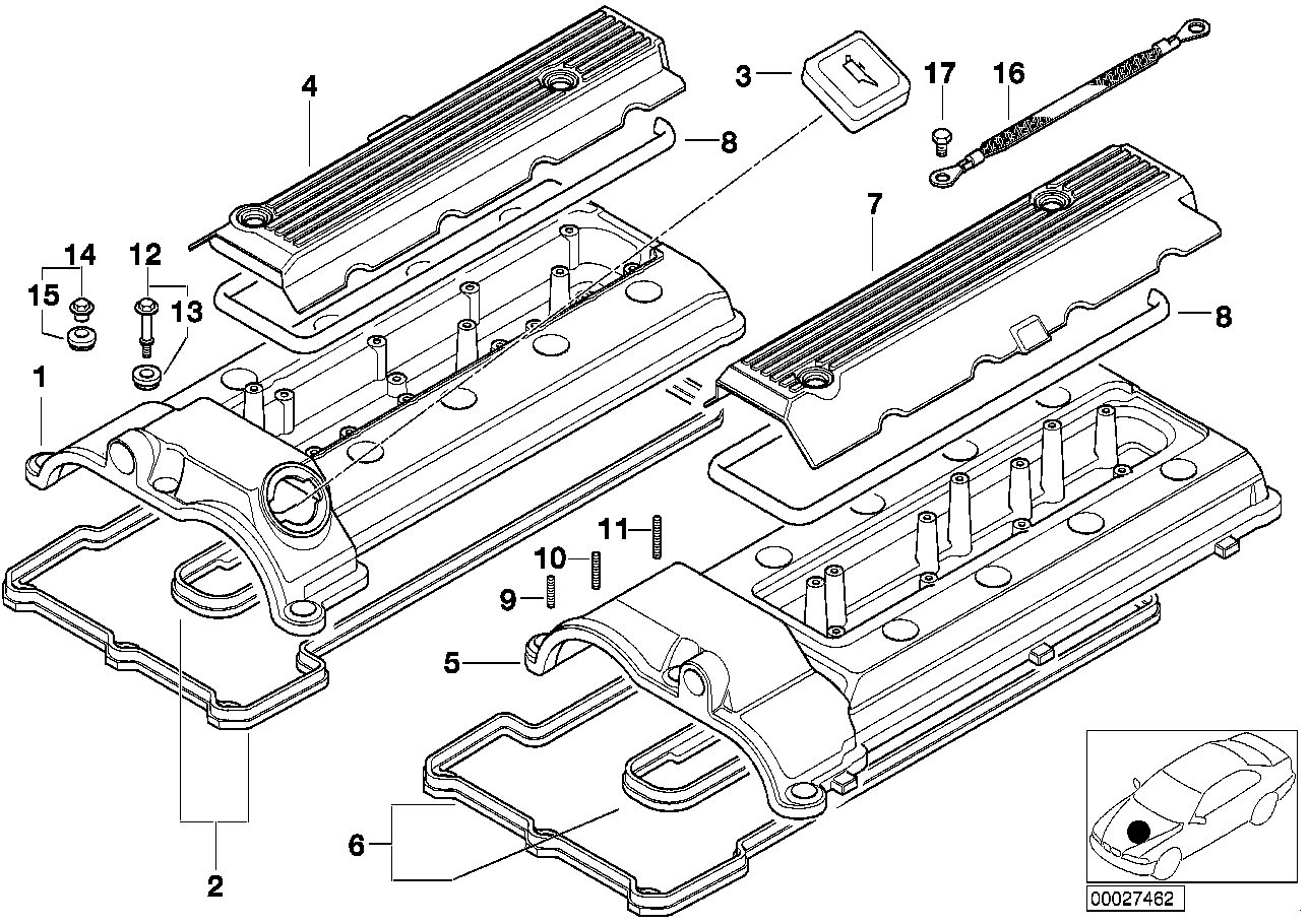 BMW Bundschraube E39 E52 11121406175 - Bildposition 12