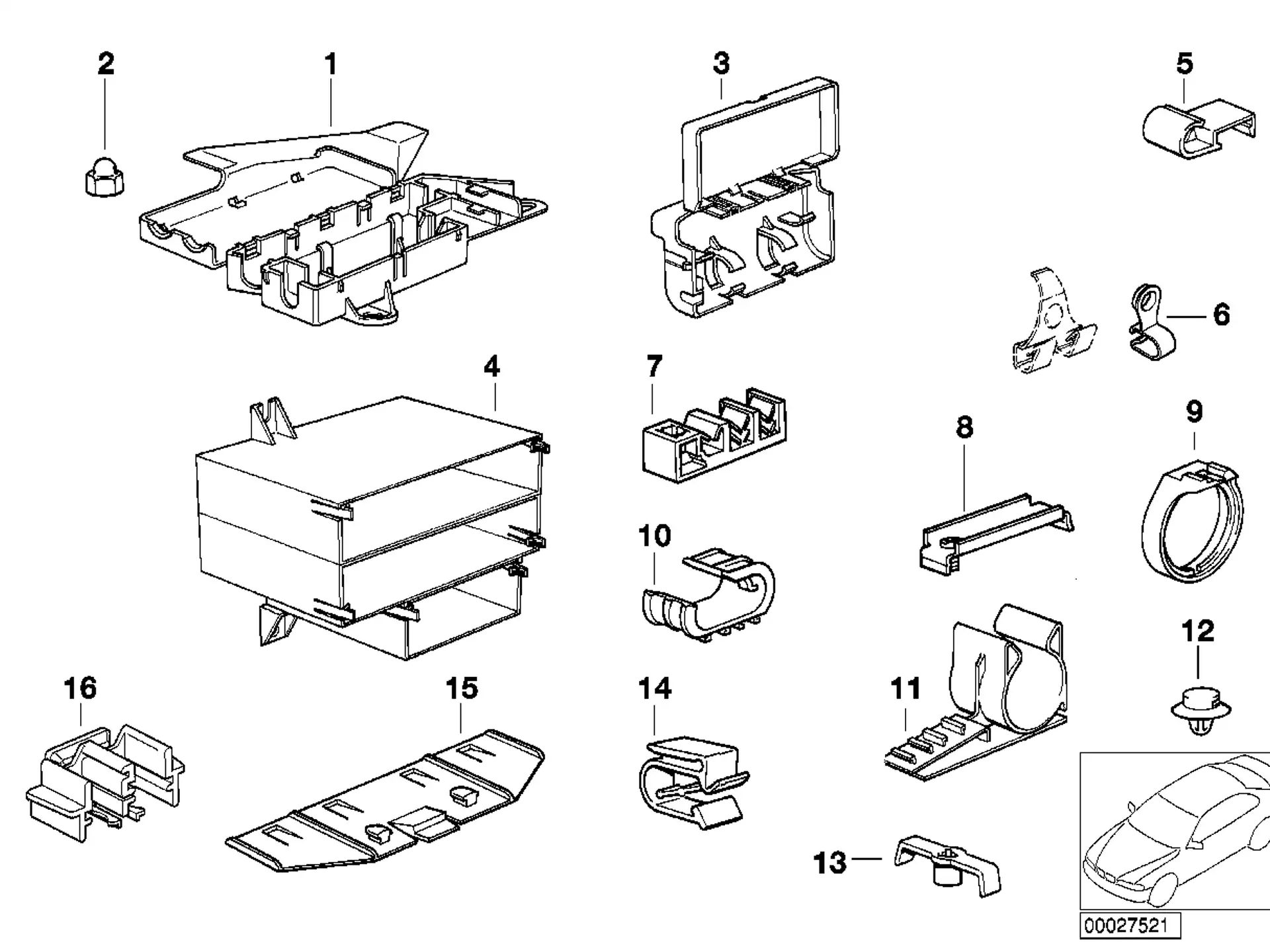 BMW Halter Steckverbindung Radhaus rechts E36 61131393789