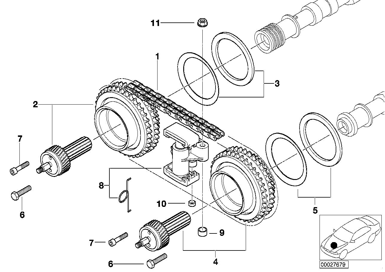 BMW Kette E39 E52 11311406167 - Bildposition 01