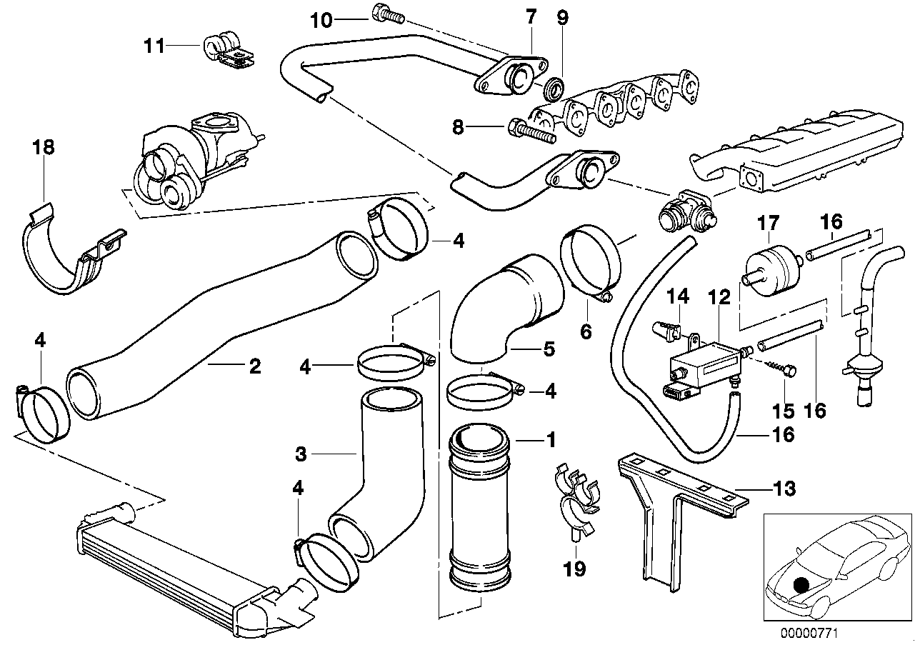 BMW Schelle E34 E36 11712244537 - Bildposition 11