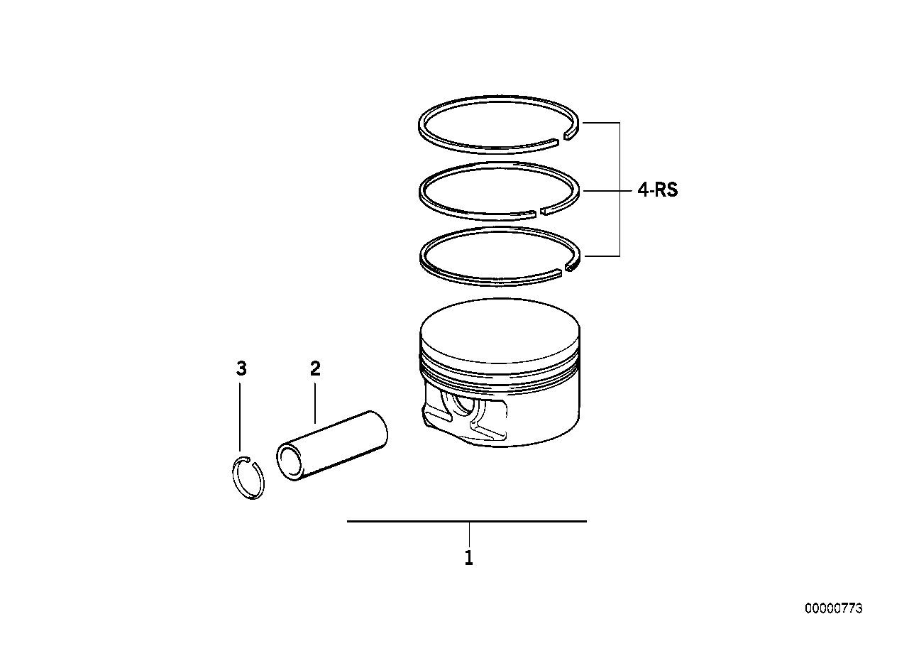 BMW Kolben E36 E46 11251437153 - Bildposition 01