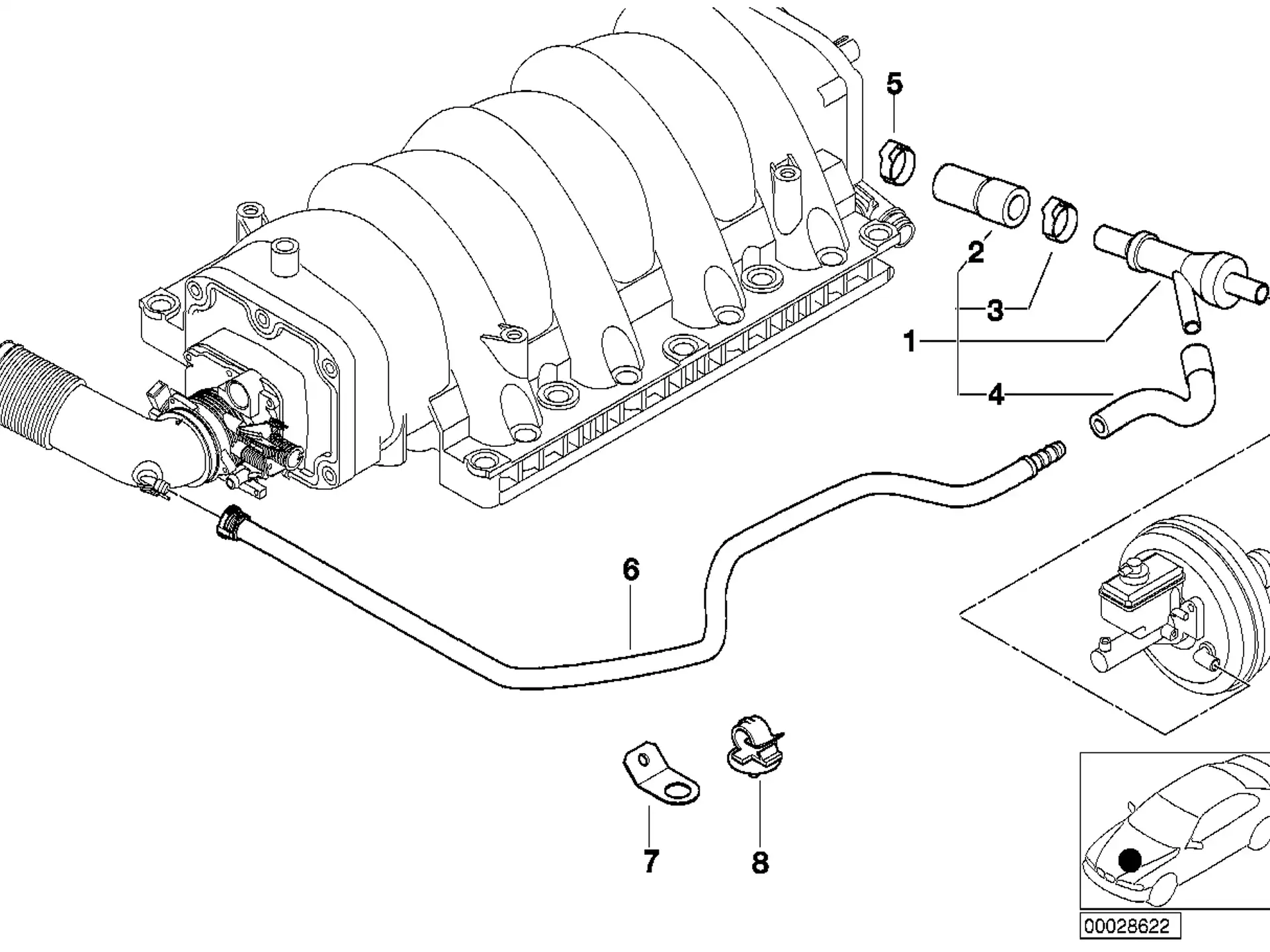 BMW Schelle E36 E38 E39 E46 E53 E83 E85 F01 F02 R52 R53 11151726340
