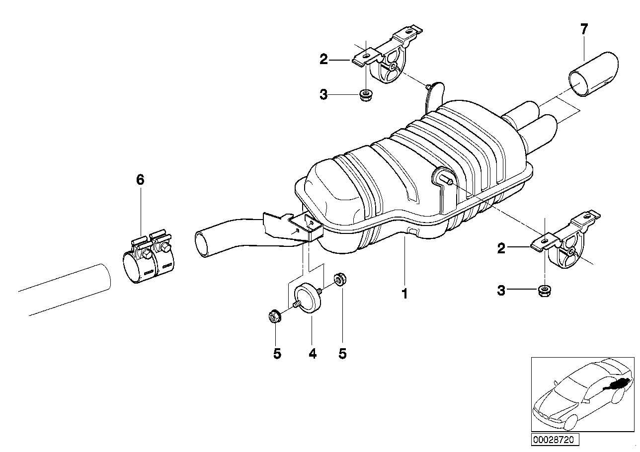 BMW Nachschalldämpfer E46 18101437602