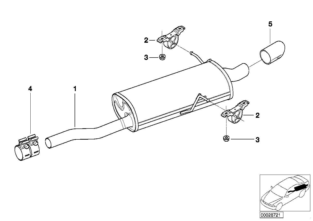 BMW Nachschalldämpfer E46 18121712927 - 3er E46
