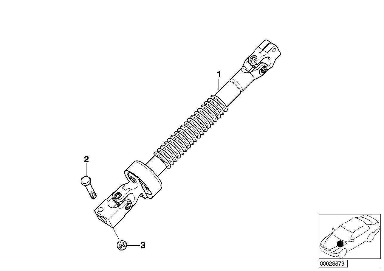BMW Lenkspindel unten 32311092644 - Bildposition 01