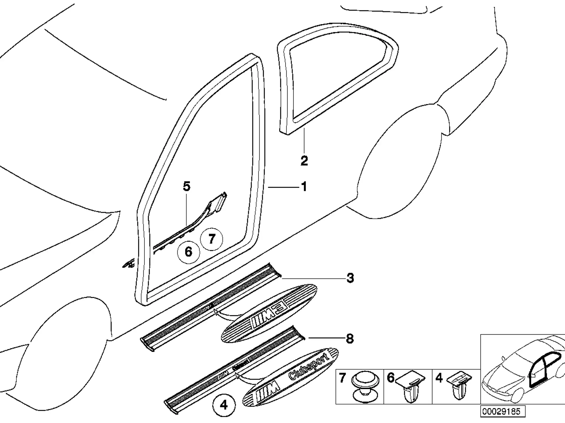 BMW Einstiegsleistenblende rechts E36 51478151392