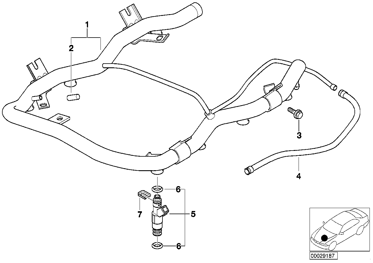 BMW Einspritzventil E38 E39 E53 13641707843 - 5er E39, 7er E38, X