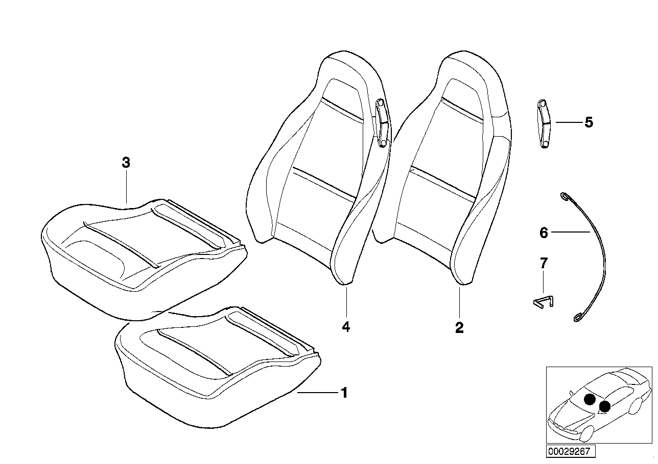 BMW Bezug Sitz Leder 52108411932 - Bildposition 03