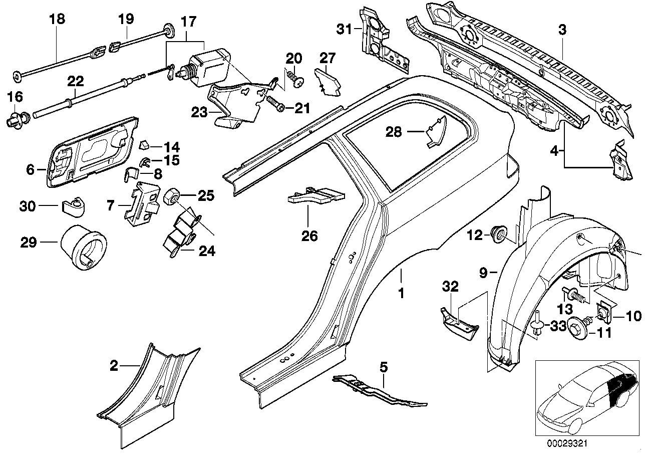 BMW Bowdenzug Stellantrieb E39 51258221570 - Bildposition 22