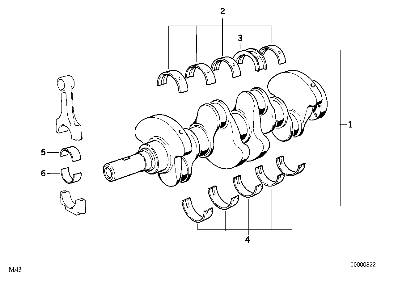 BMW Führungslagerschale weiss E34 E36 E38 E39 E46 E53 E60 E61 E65