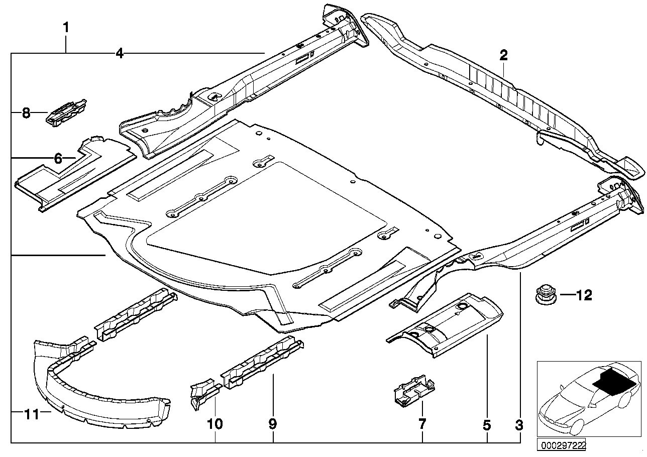 BMW Halter Nachschalldämpfer innen E39 41112695494 - Bildposition
