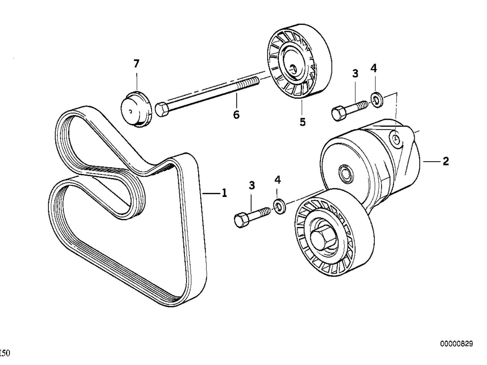 BMW Zylinderschraube E34 E36 E38 E39 E46 E53 E60 E61 E83 E85 E86 R22 07129905534