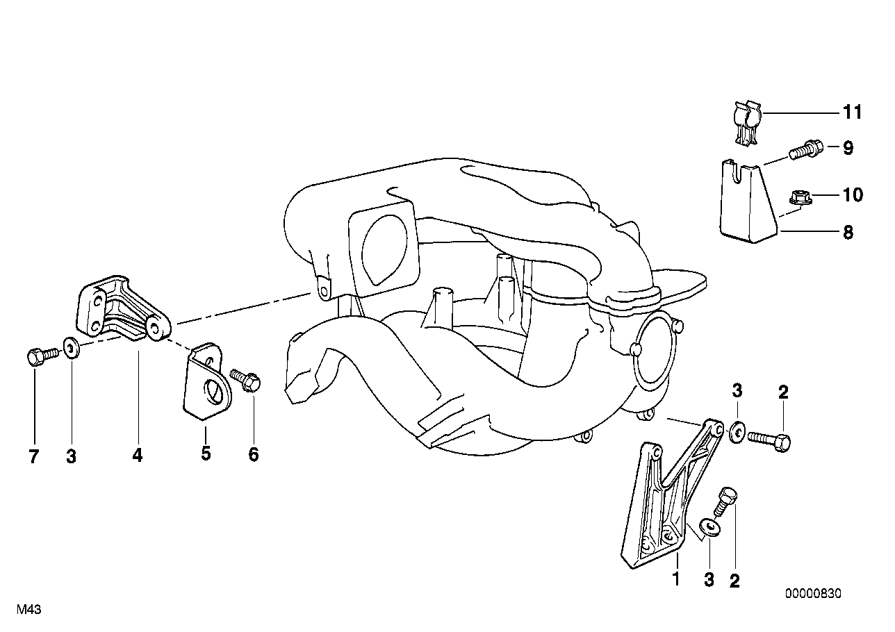 BMW Schlauchhalter E34 E36 11611739684 - Bildposition 11