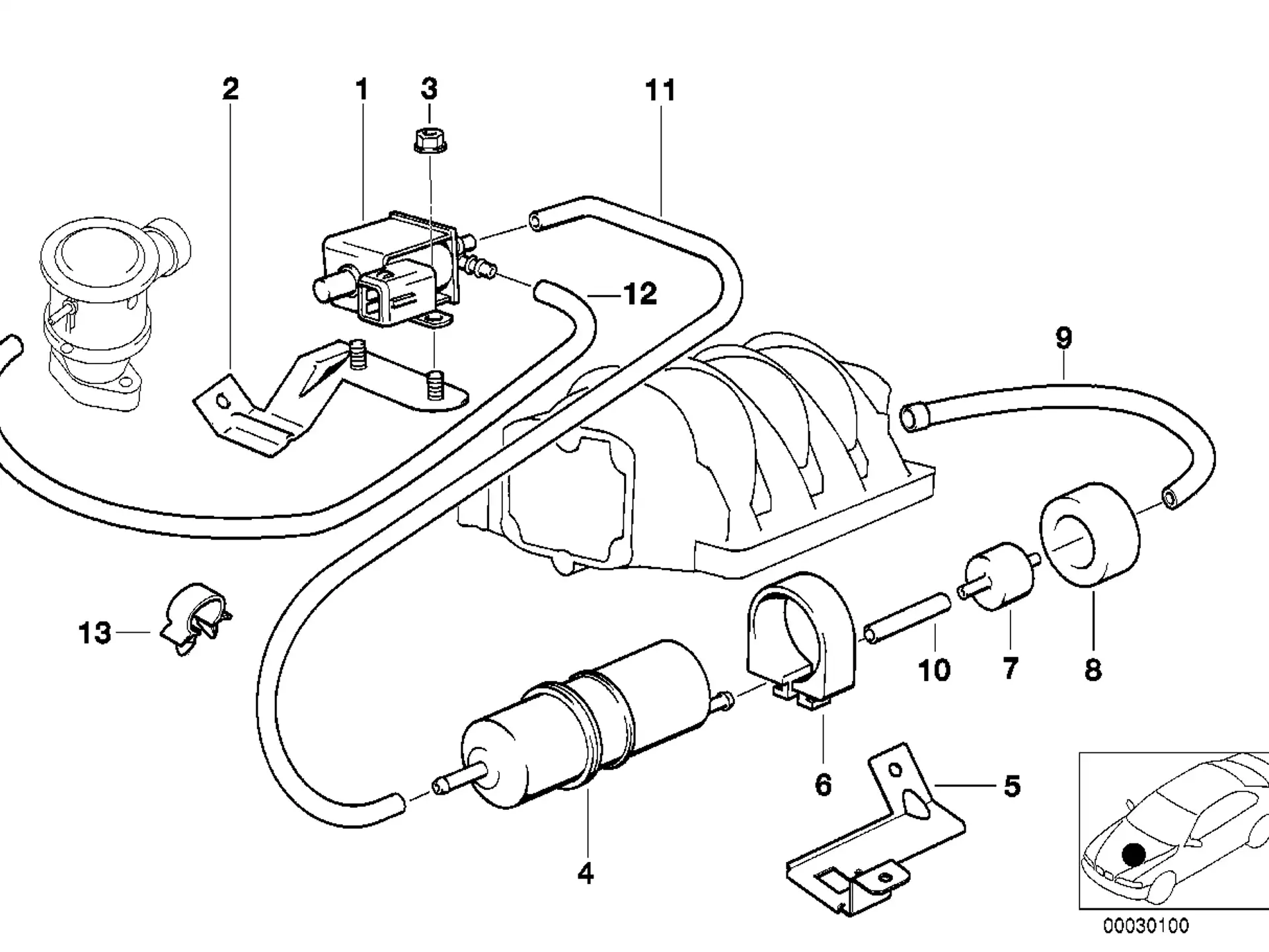 BMW Schlauch E38 E39 E53 11731438139
