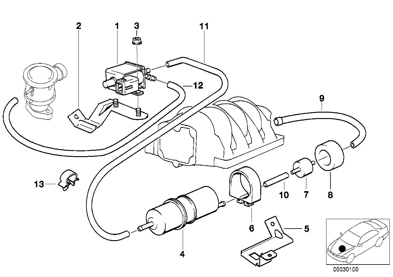 BMW Leitungshalter E12 E21 E23 E24 E28 E30 E31 E32 E34 E36 E38 E3