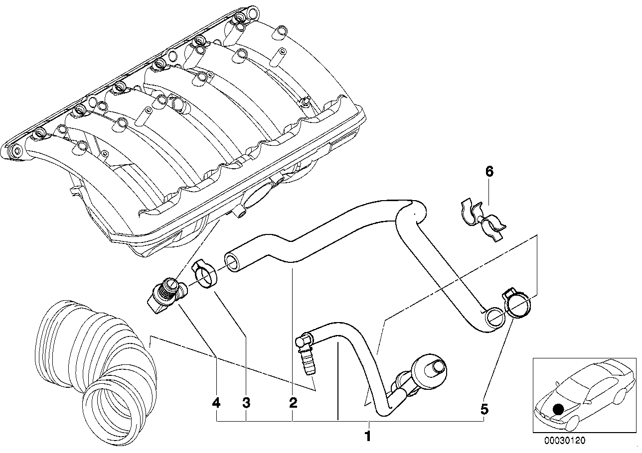 BMW Schlauchkrümmer E38 E39 11611439026