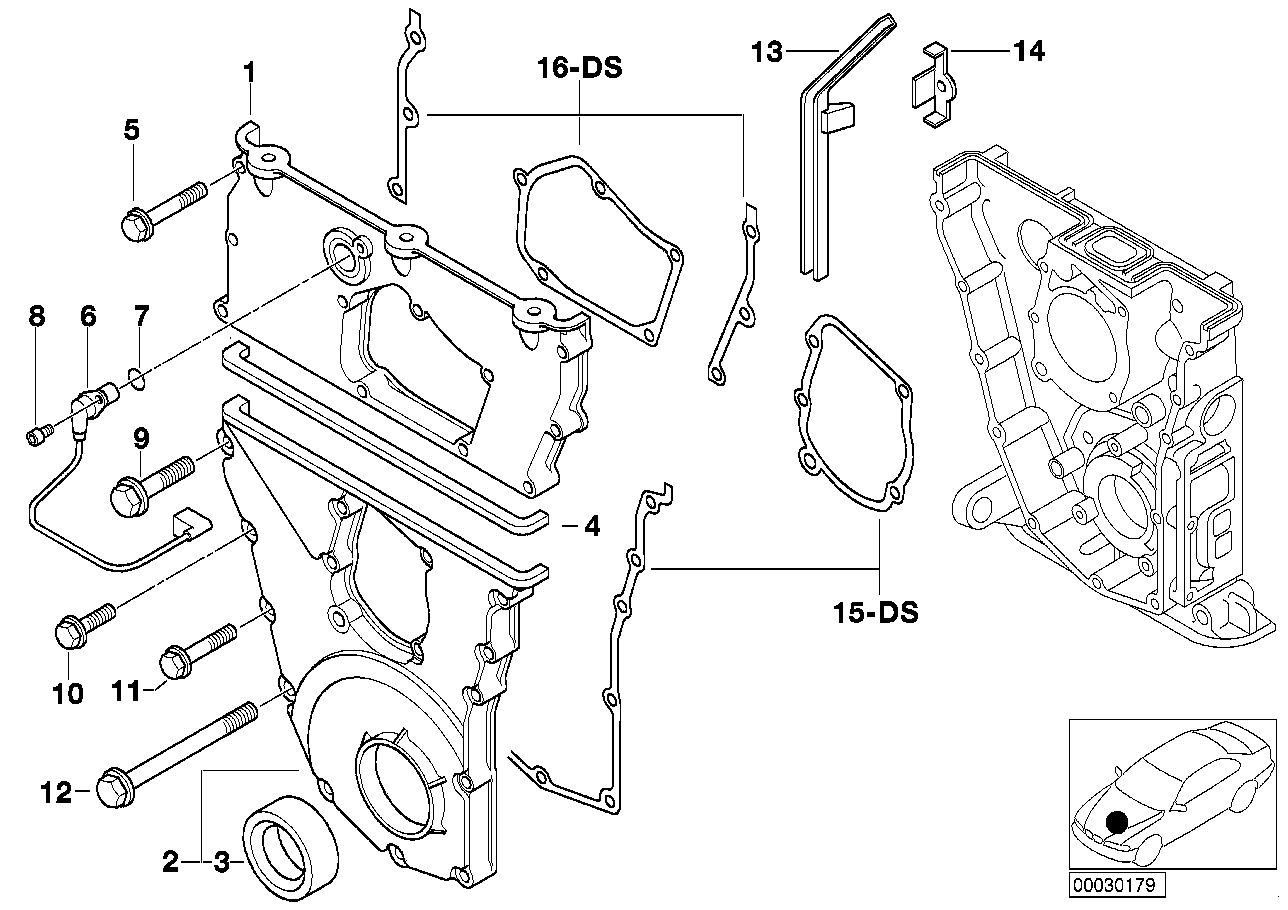 BMW Sechskantschraube mit Scheibe E36 E30 E32 E34 E46 E53 E60 E61