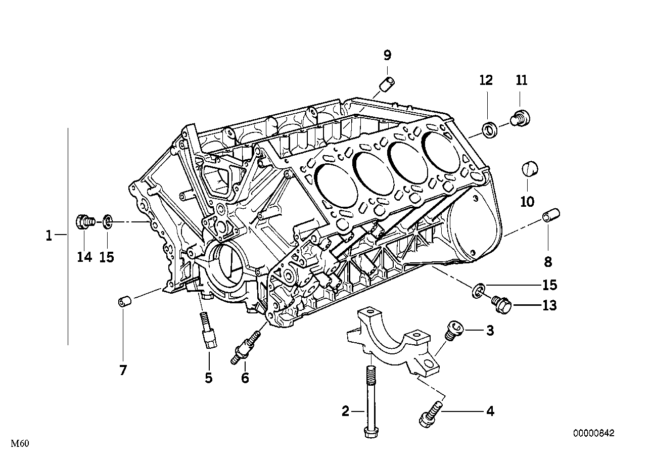 BMW Bundschraube E31 E32 E34 E38 11111741294 - 5er E34, 7er E32,