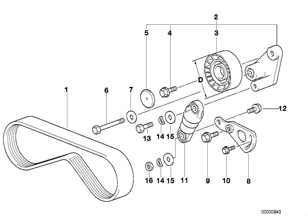 BMW Keilrippenriemen E31 E32 E34 E38 E39 E52 11287833266